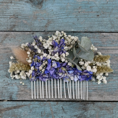 Meadow Blues Hair Comb Medium