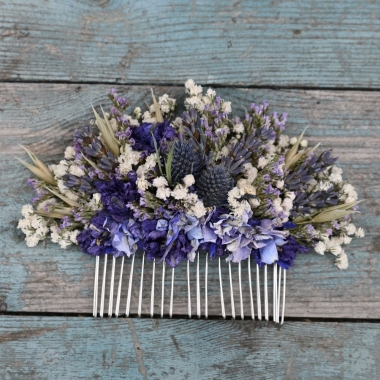 Meadow Blues Hair Comb Medium