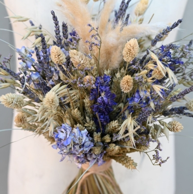 Meadow Blues Left Wedding Bouquet