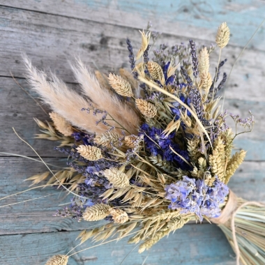 Meadow Blues Left Wedding Bouquet