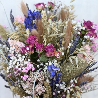 Meadow Mixed Left Wedding Bouquet