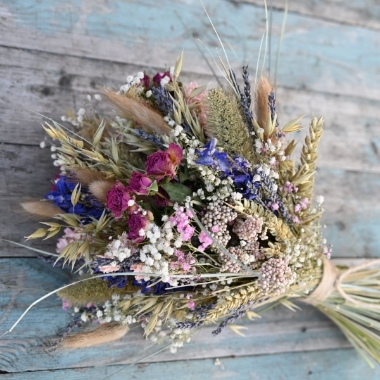 Meadow Mixed Left Wedding Bouquet