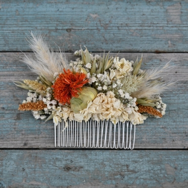 Meadow Orange Hair Comb Medium