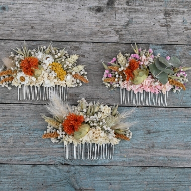 Meadow Orange Hair Comb Medium