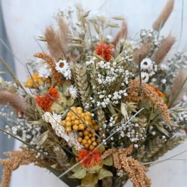 Meadow Orange Left Wedding Bouquet