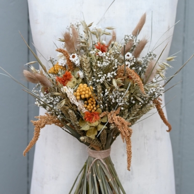 Meadow Orange Left Wedding Bouquet