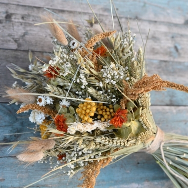 Meadow Orange Left Wedding Bouquet