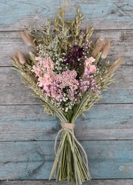 Meadow Pinks Flat Backed Posy