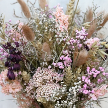 Meadow Pinks Left Wedding Bouquet