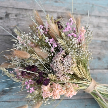 Meadow Pinks Left Wedding Bouquet