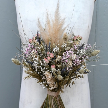 Meadow Pinks Right Wedding Bouquet