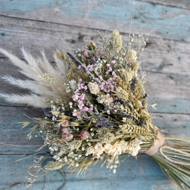 Meadow Pinks Right Wedding Bouquet