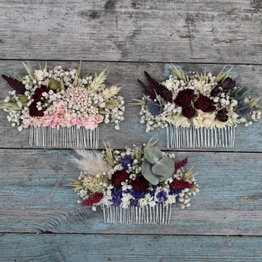 Meadow Reds Hair Comb Medium