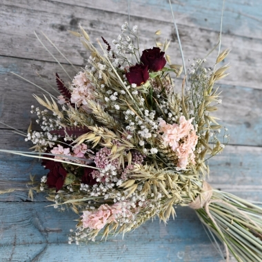 Meadow Reds Left Wedding Bouquet