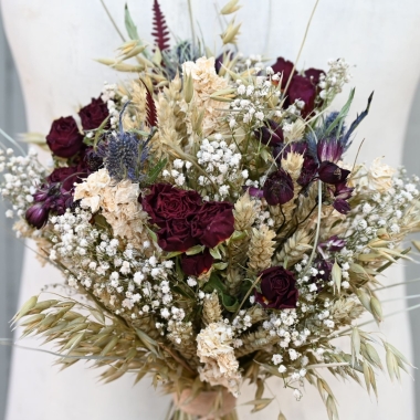 Meadow Reds Right Wedding Bouquet