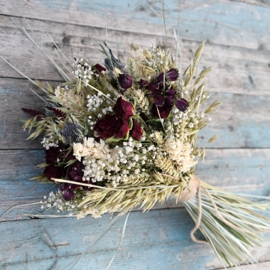 Meadow Reds Right Wedding Bouquet